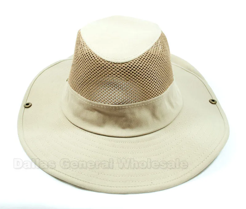 Adults Vented Bucket Hats with Neck Cover Wholesale