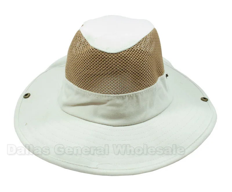 Adults Vented Bucket Hats with Neck Cover Wholesale