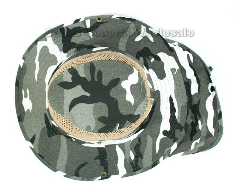 Adults Vented Bucket Hats with Neck Cover Wholesale