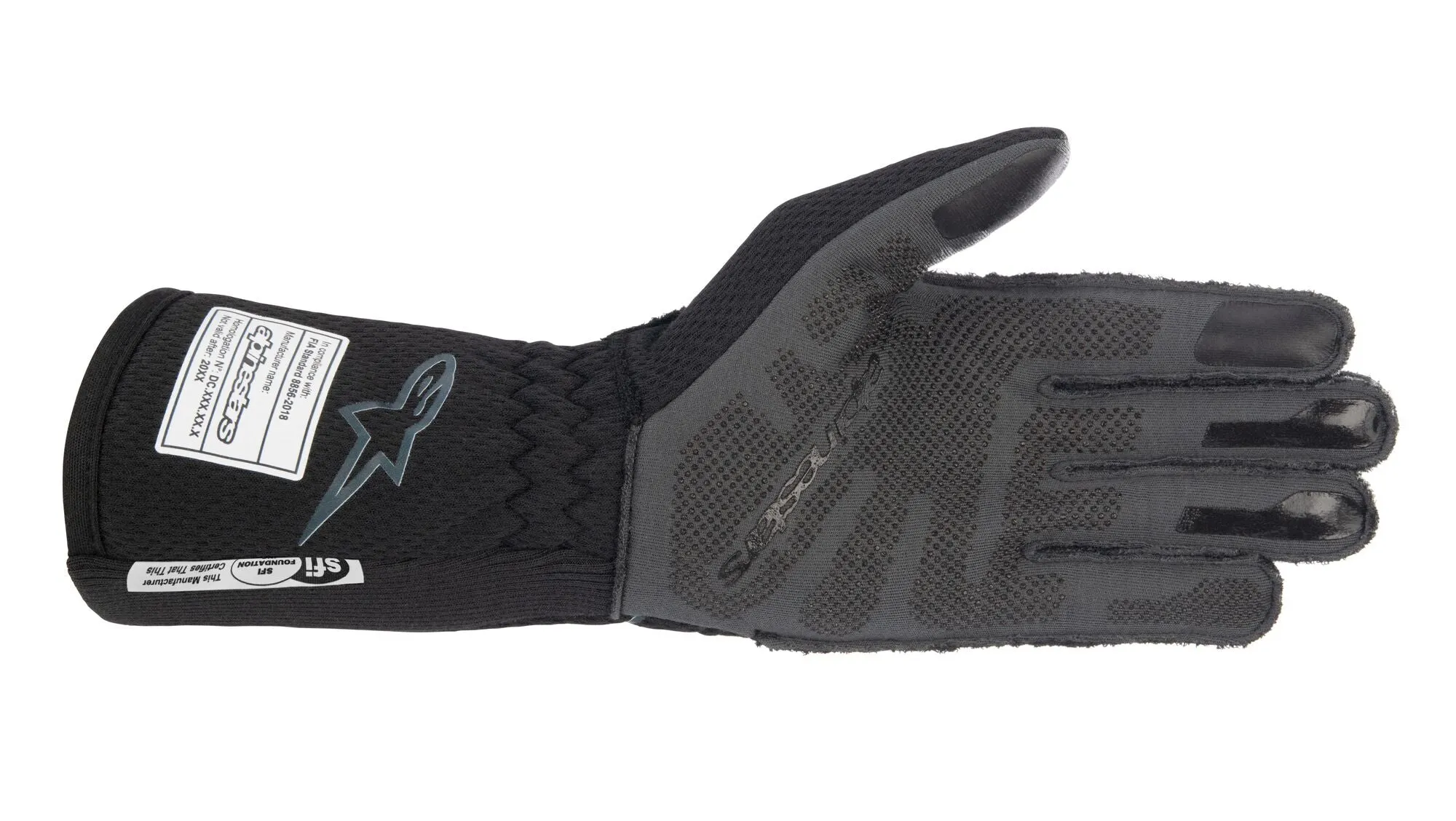 ALPINESTARS 3550123_104_XL TECH 1-ZX v3 Racing gloves, FIA 8856-2018, black/antchracite, Size XL