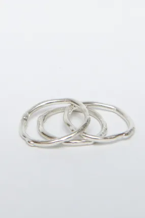 BLACK DEVILLE - ORGANIC STACK RINGS (3PCS)