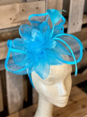 Blue Bold Flower Fascinator