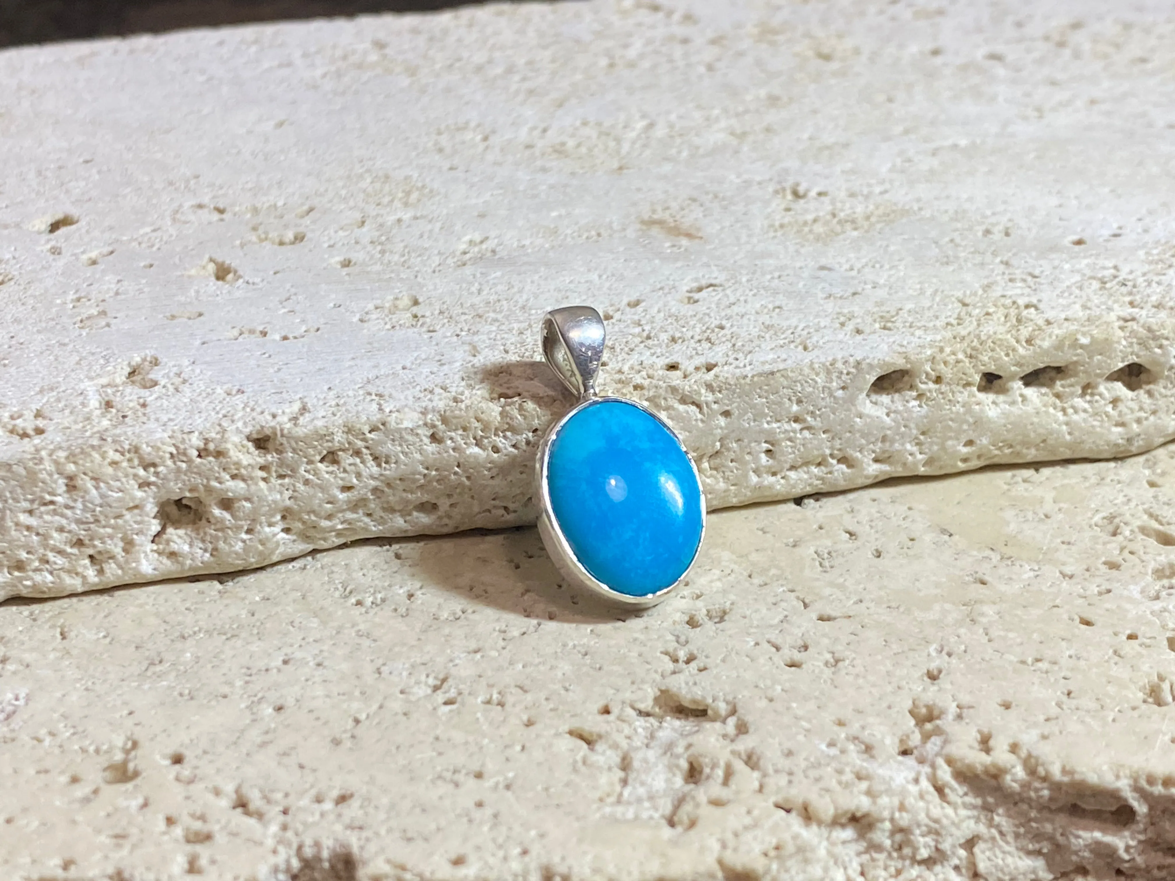 Blue Turquoise Silver Pendants