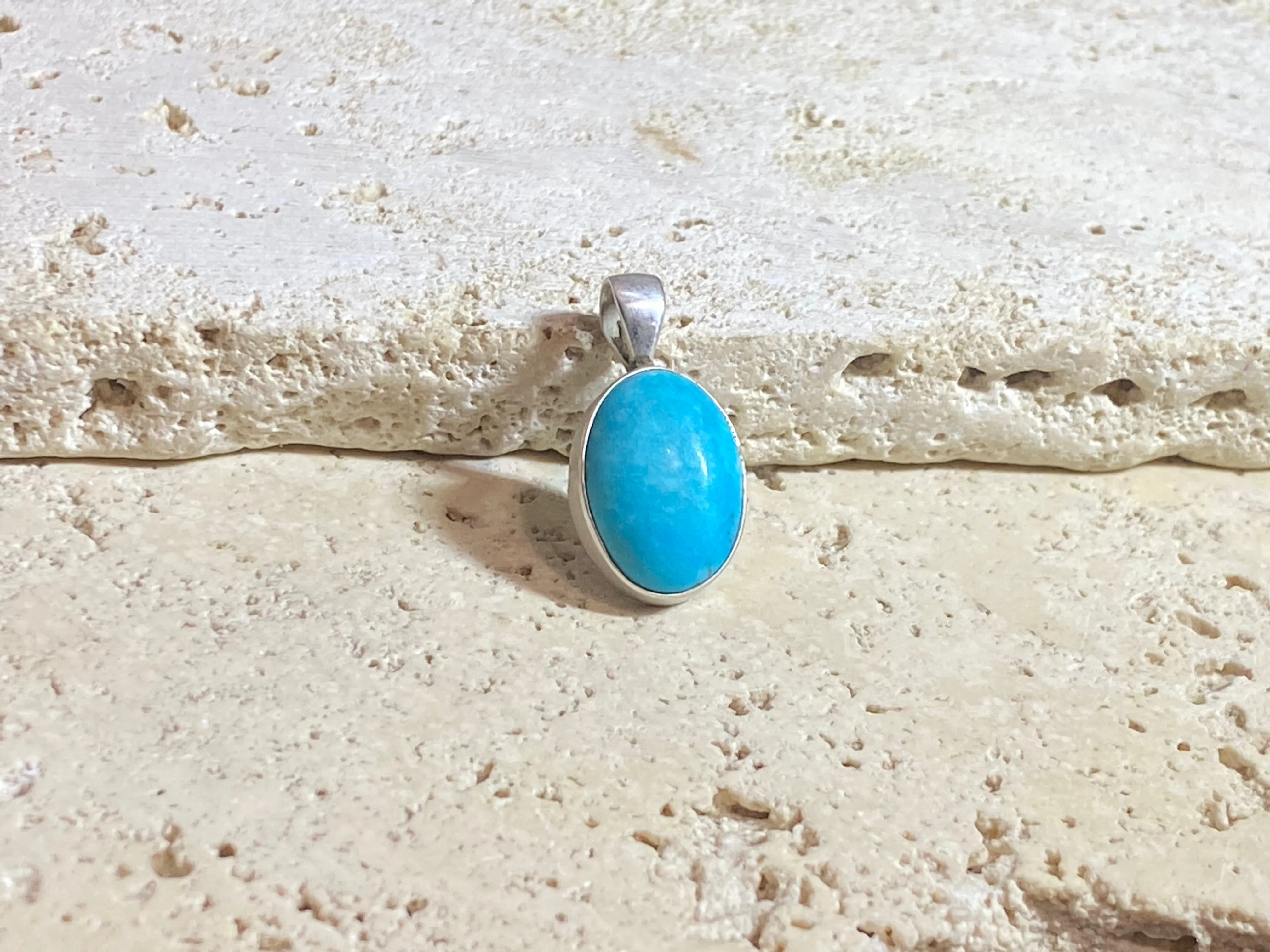 Blue Turquoise Silver Pendants