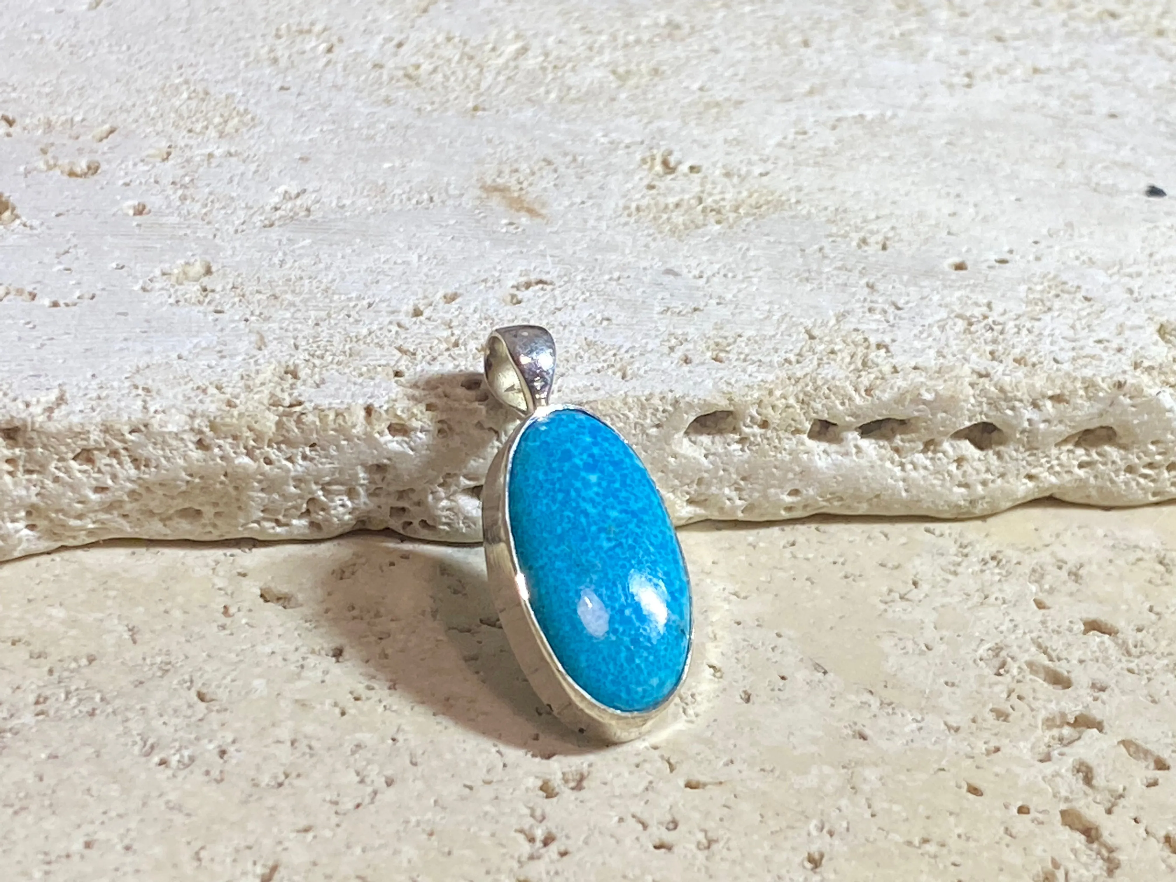 Blue Turquoise Silver Pendants