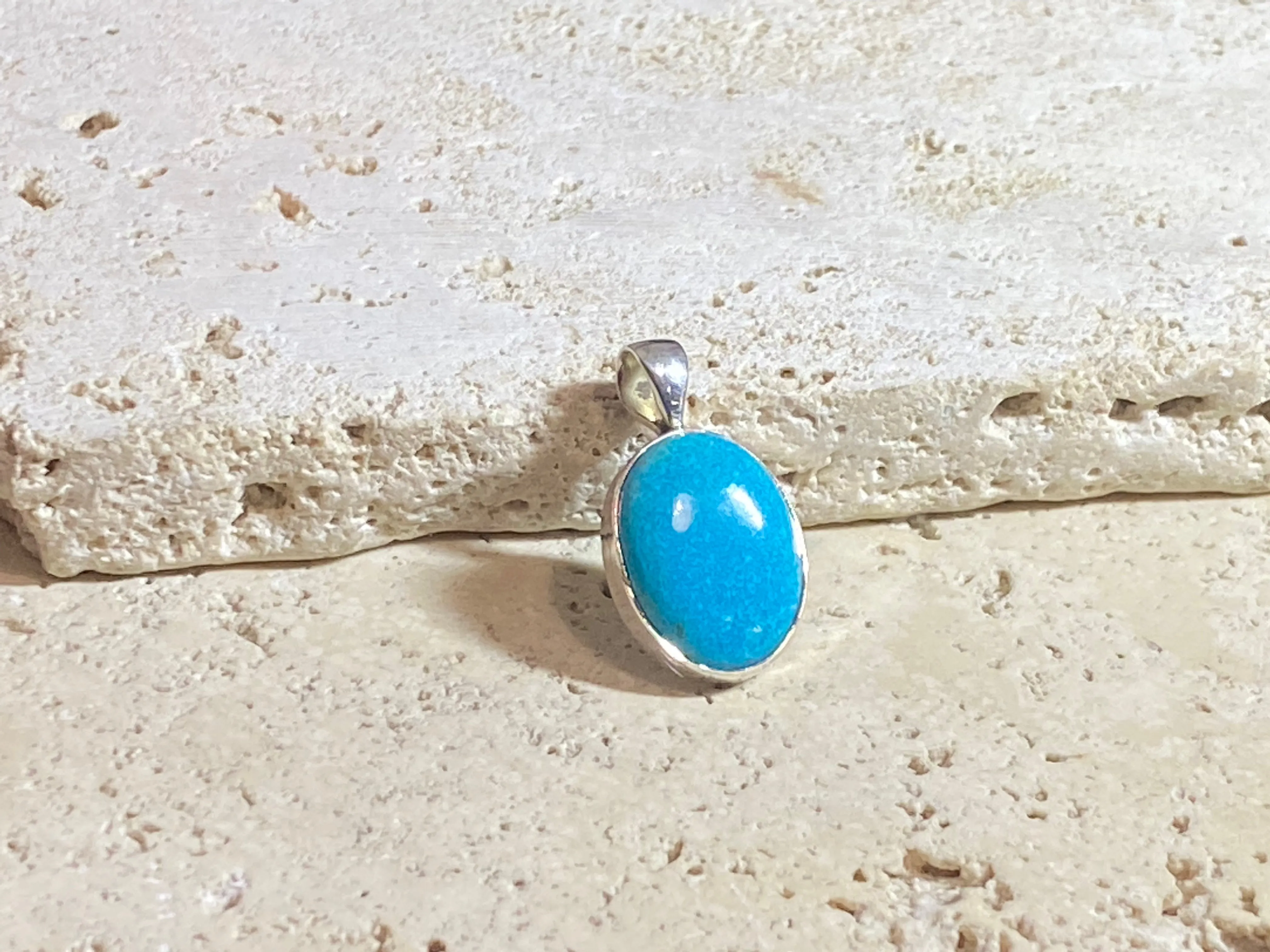 Blue Turquoise Silver Pendants