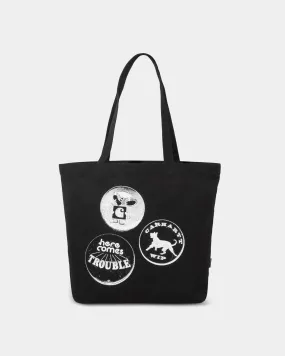 Canvas Graphic Tote | White Pins Print