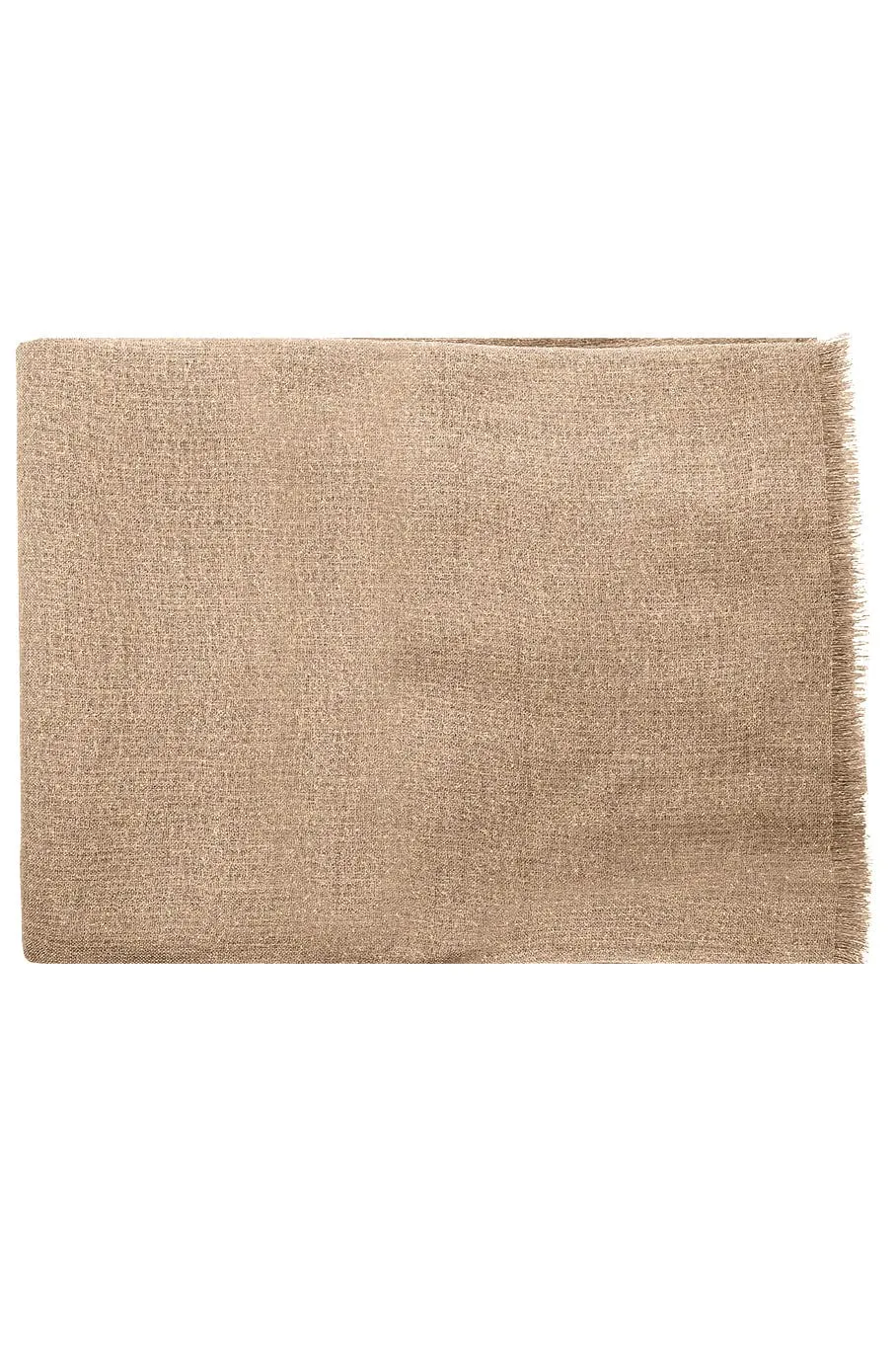 Cashmere Silk Lurex Scarf - Almond Butter