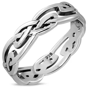 Celtic Knot Silver Band Ring