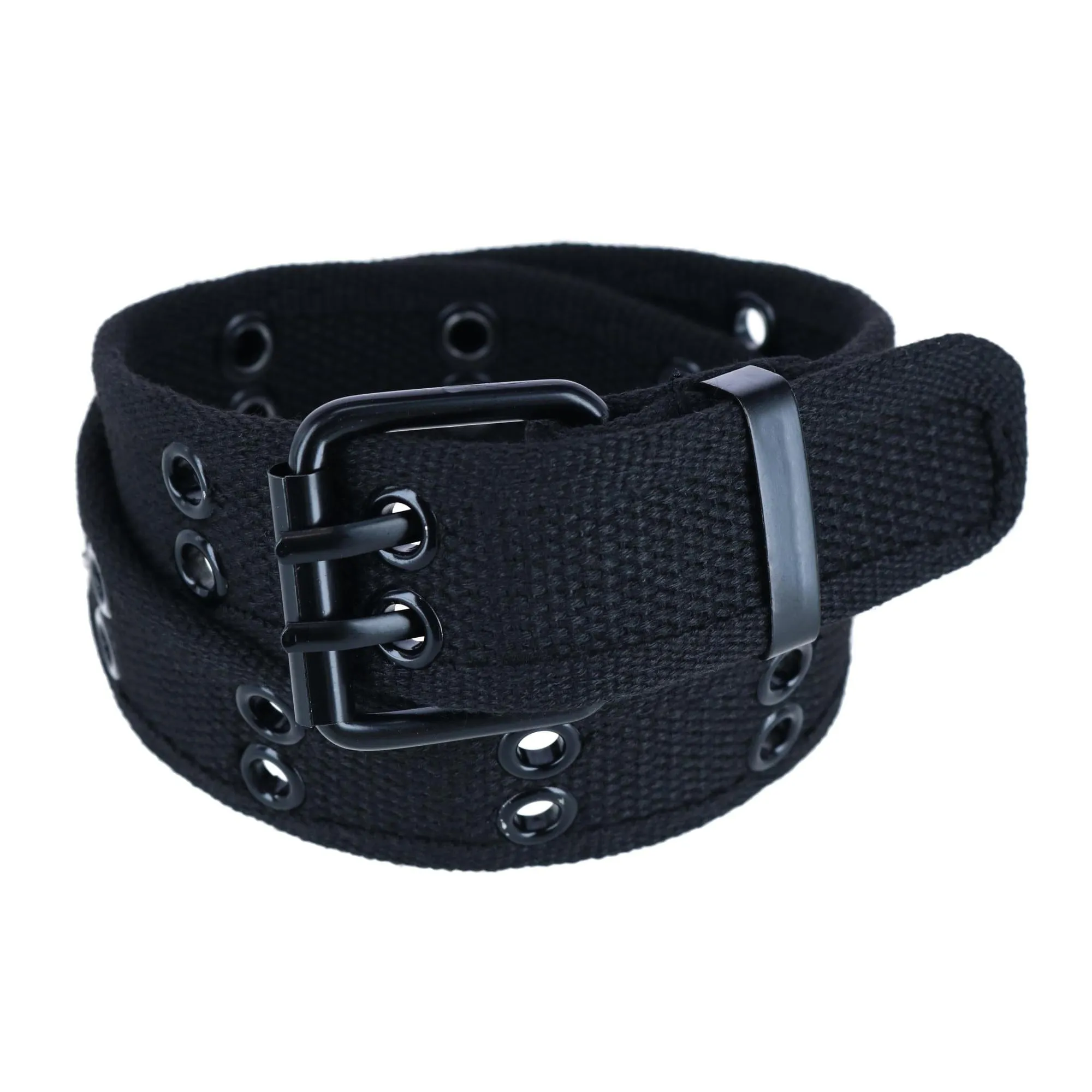 CTM® Kids 2 Hole Roller Buckle Canvas Belt