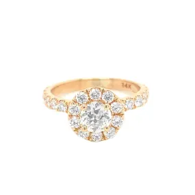 Diamond Halo Engagement Ring R075