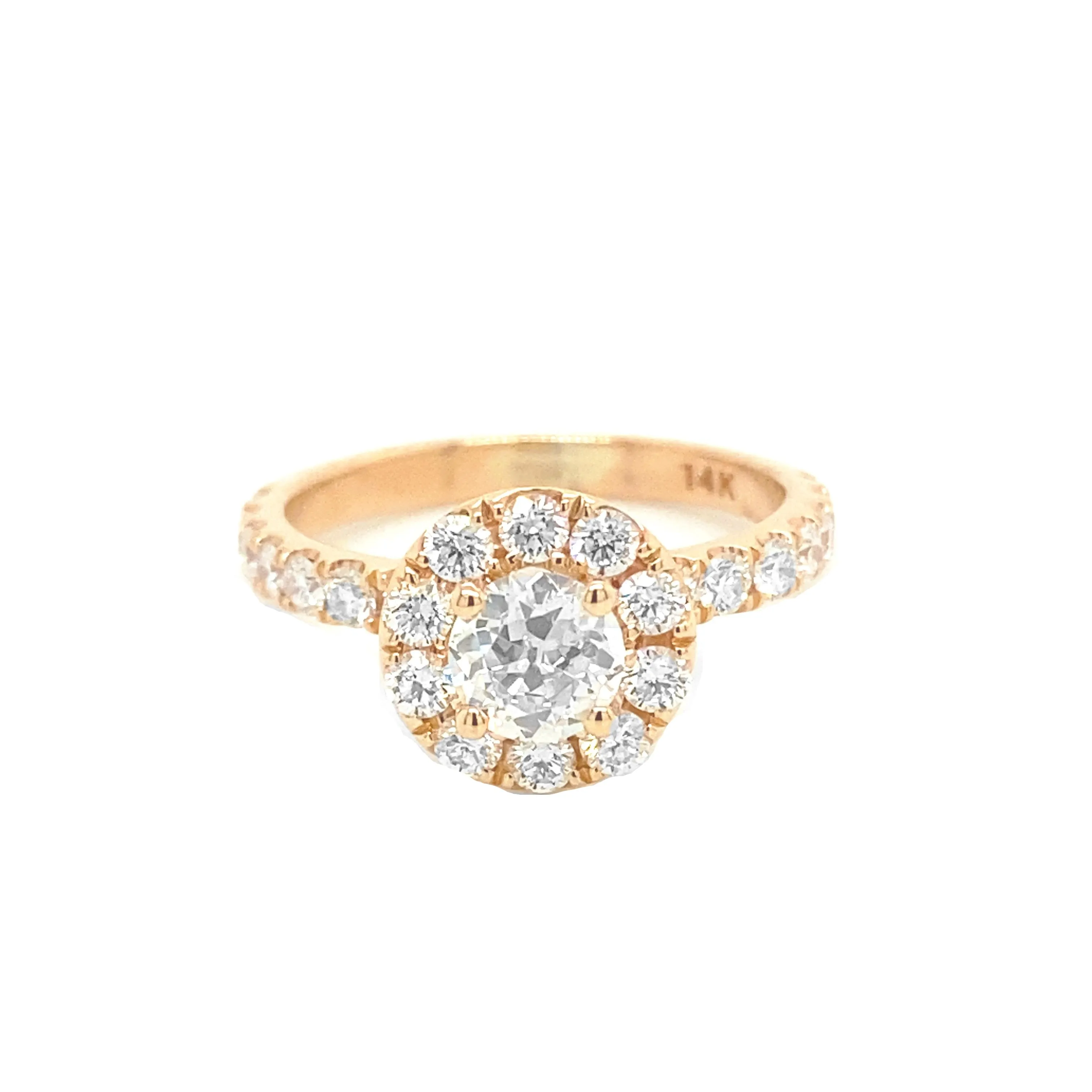 Diamond Halo Engagement Ring R075