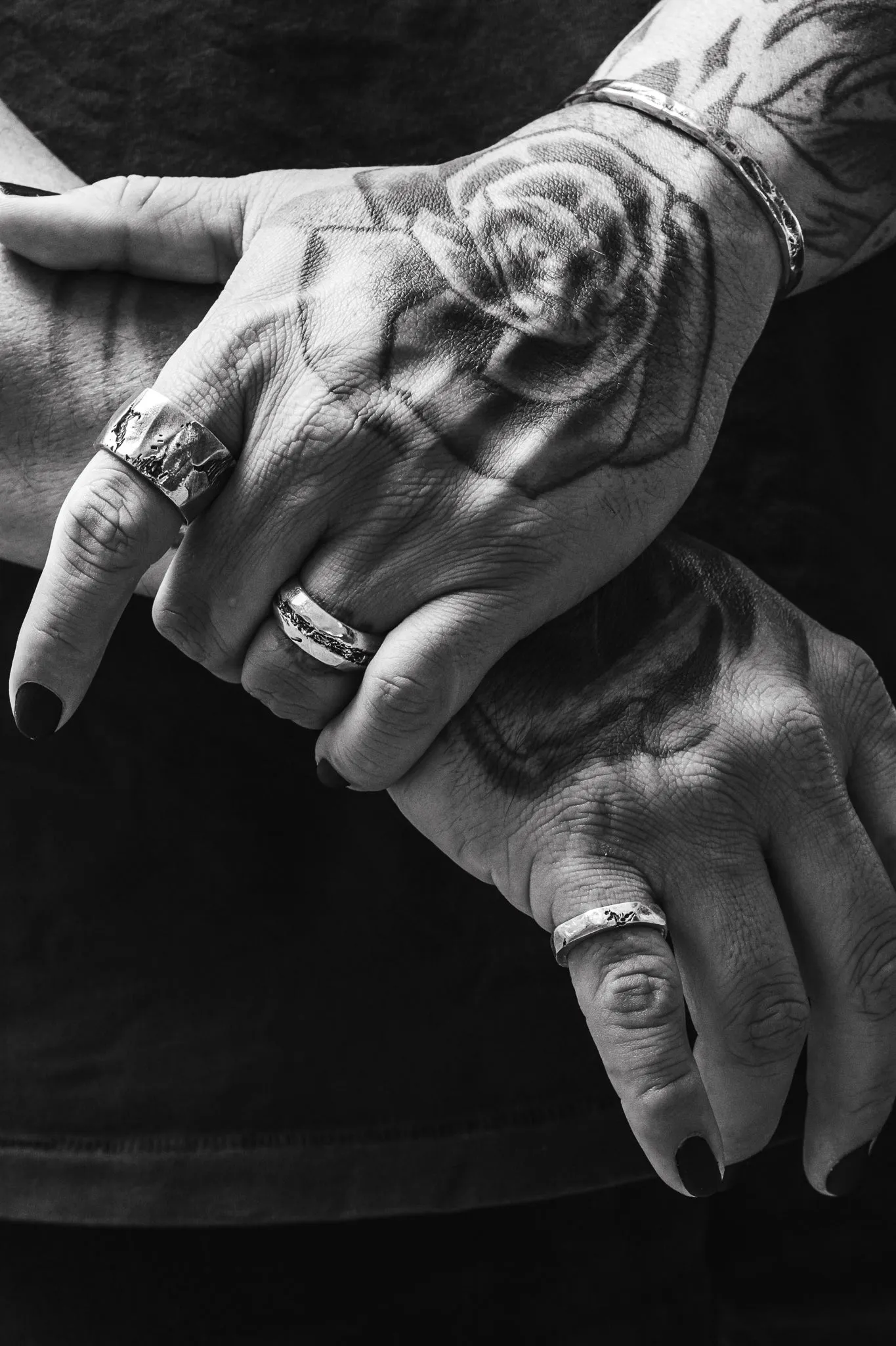 Division Ring in Oxidized Silver