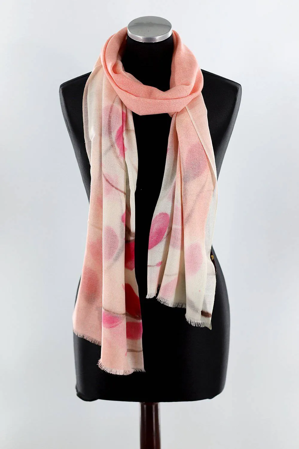 Flower Printed Scarf - Ivory