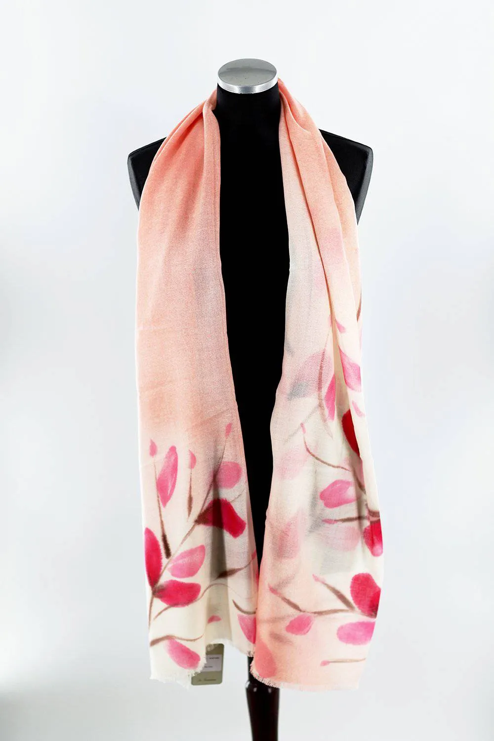 Flower Printed Scarf - Ivory