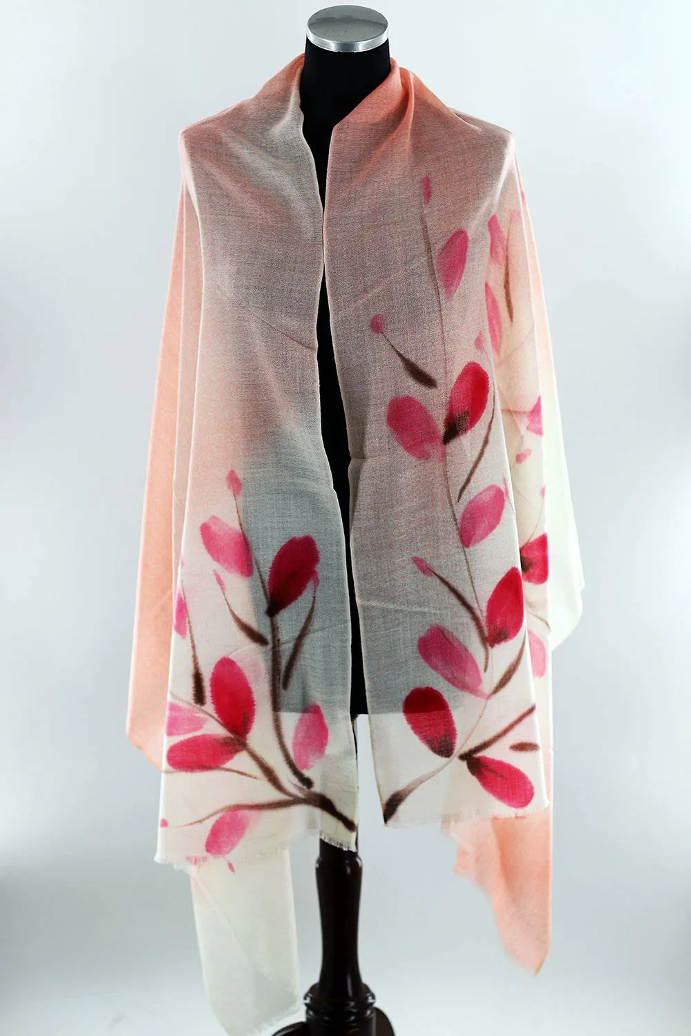 Flower Printed Scarf - Ivory