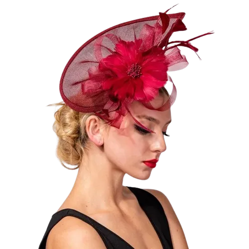 Haleigh | Beaded Pistil Feather Fascinator