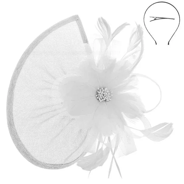 Haleigh | Beaded Pistil Feather Fascinator