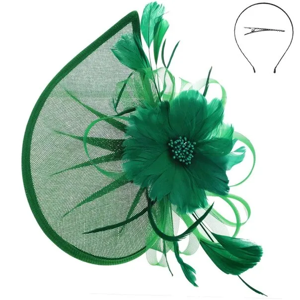 Haleigh | Beaded Pistil Feather Fascinator