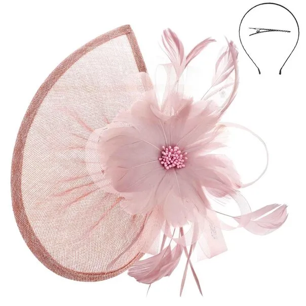 Haleigh | Beaded Pistil Feather Fascinator