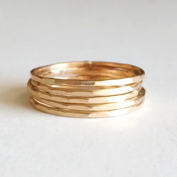 Hammered Stacking Rings