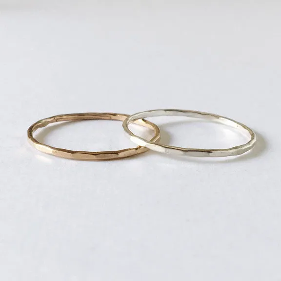 Hammered Stacking Rings