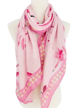 JC071199 Pink Dragonfly Border-Detailed Scarf