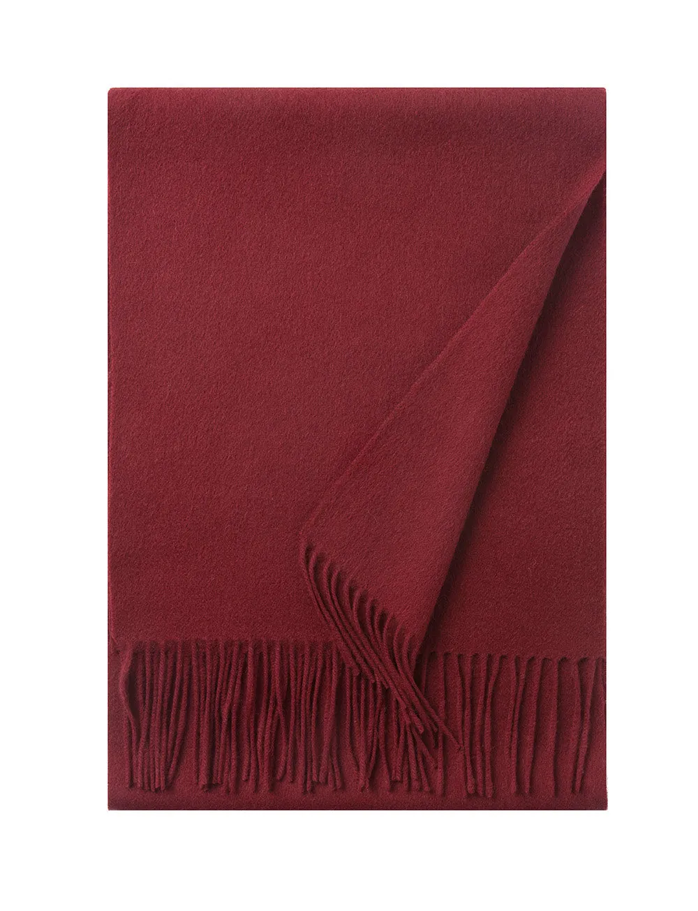 Lambswool Scarf Woven Plain Bordeaux