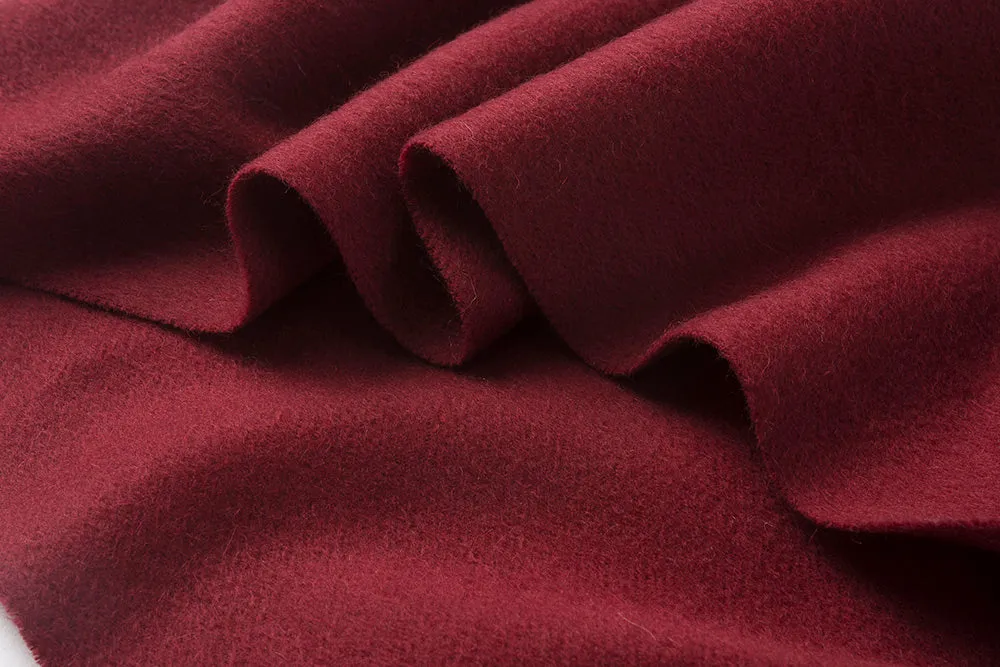 Lambswool Scarf Woven Plain Bordeaux