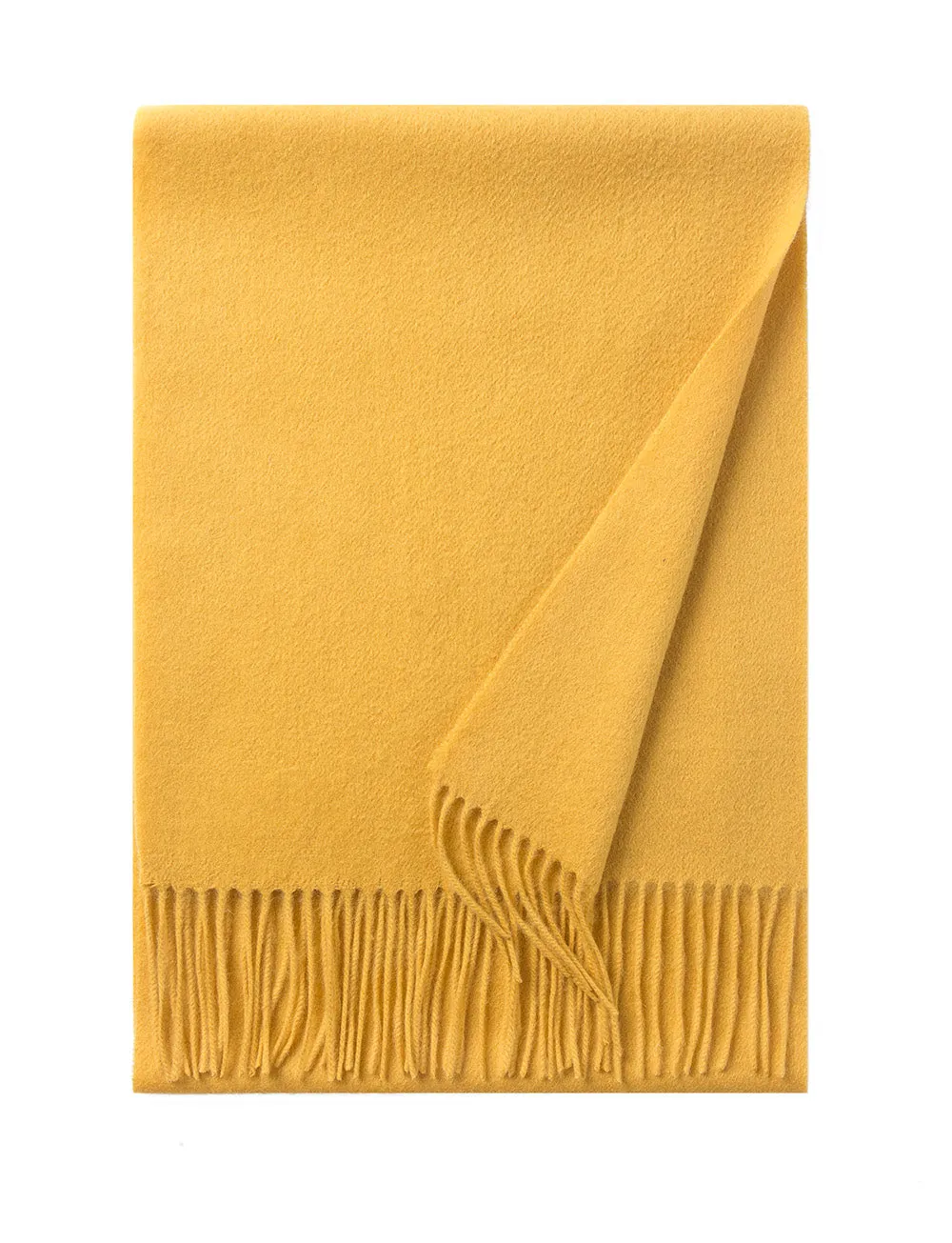 Lambswool Scarf Woven Plain Yellow