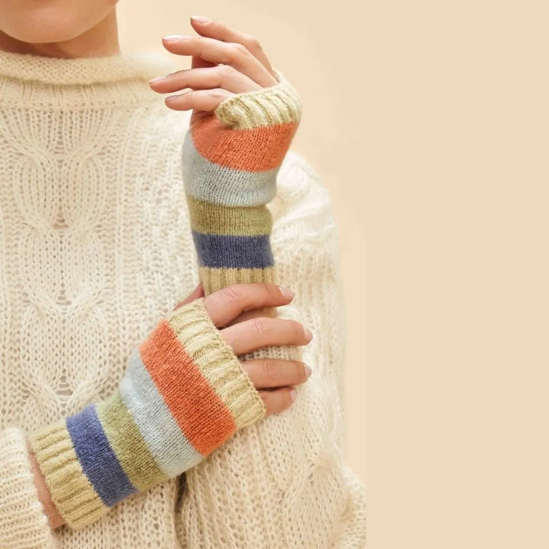 Lilia Wrist Warmers - Pastel Mix