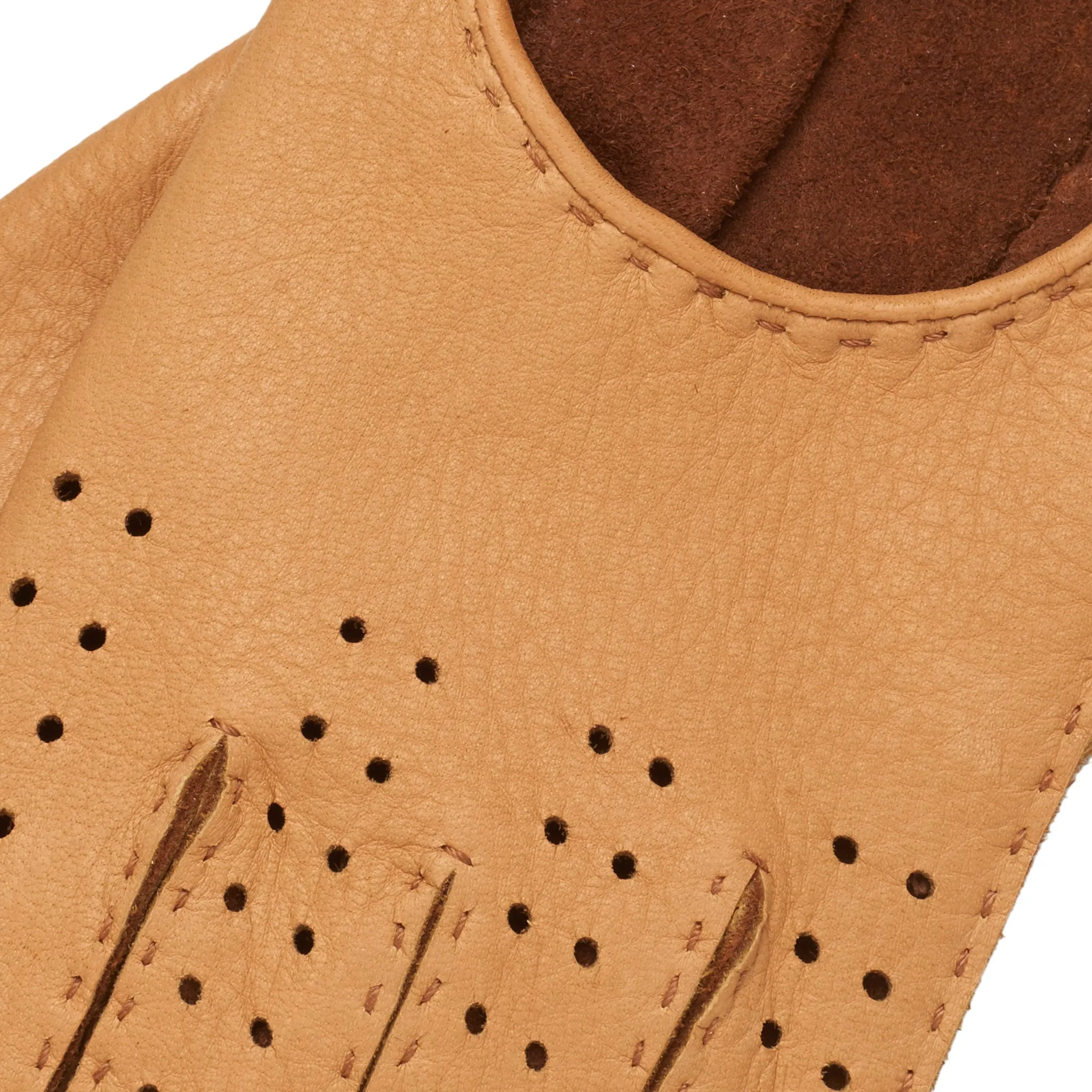 Monza Natural Deerskin Driving Gloves