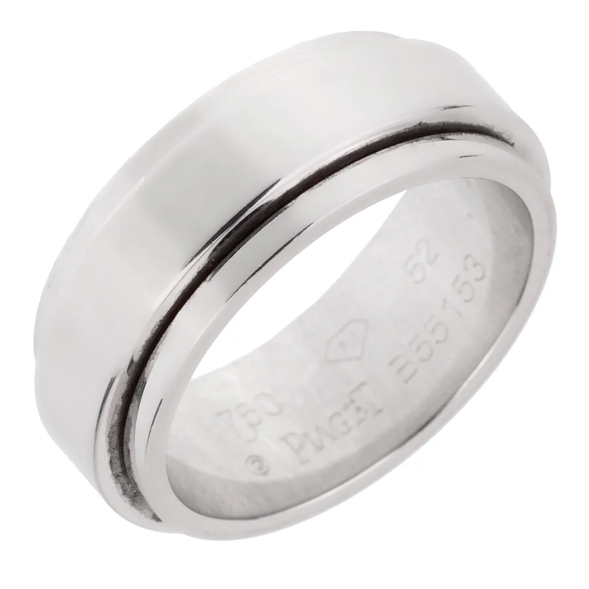 Piaget Possession White Gold Spinning Ring Sz 6