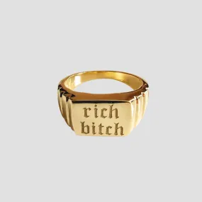 Rich Bitch $$$ Signet Ring