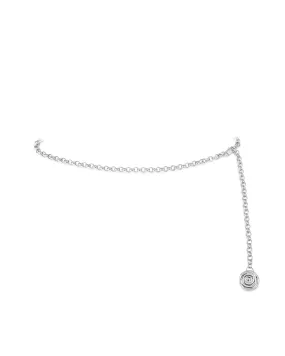 Rosette Coil Chain Belt- Silver