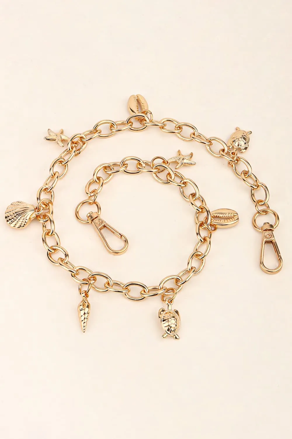 Sea Element Charm Iron Chain Belt