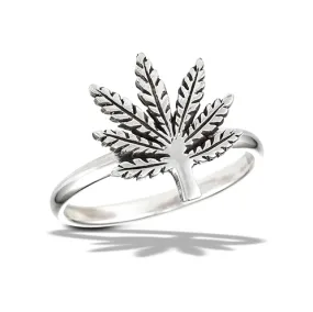 Sterling Silver Leaf Ring