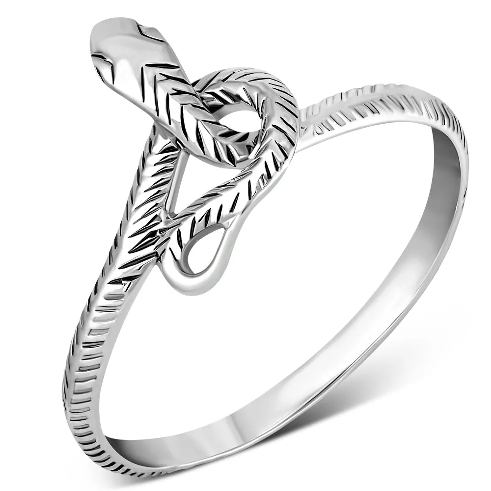 Sterling Silver Snake Ring