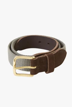 Webbed Belt Canvas Suede Grey