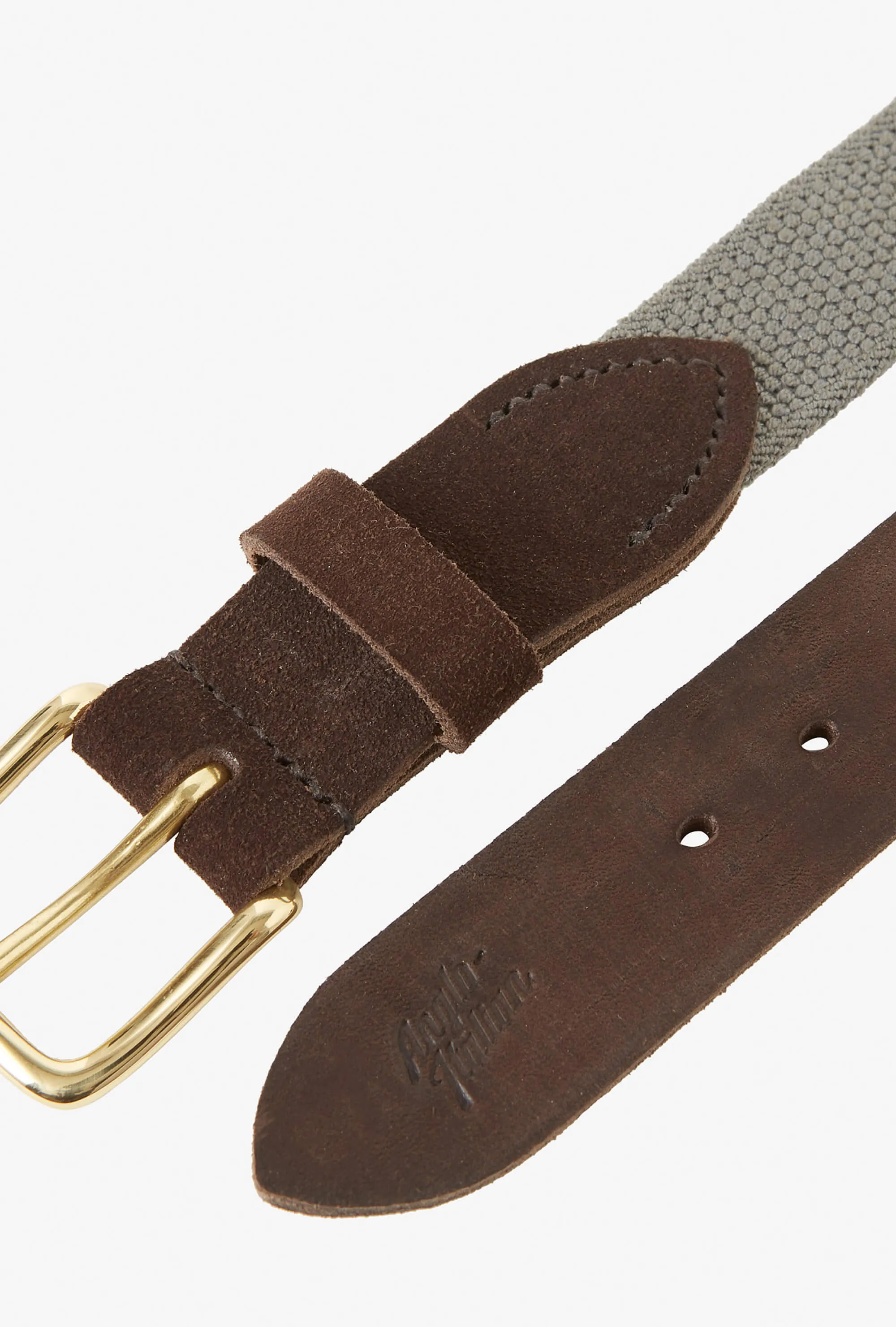 Webbed Belt Canvas Suede Grey