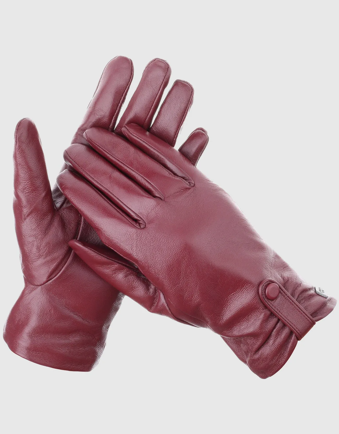 Women's  Compress Snap Touchscreen Sheepskin Glove